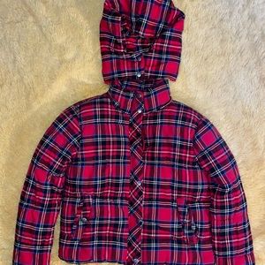 Plaid puffer jacket